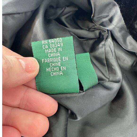 VTG LRL Ralph Lauren Womens 10 Double Breasted Velvet Blazer Gold Buttons - Picture 12 of 13